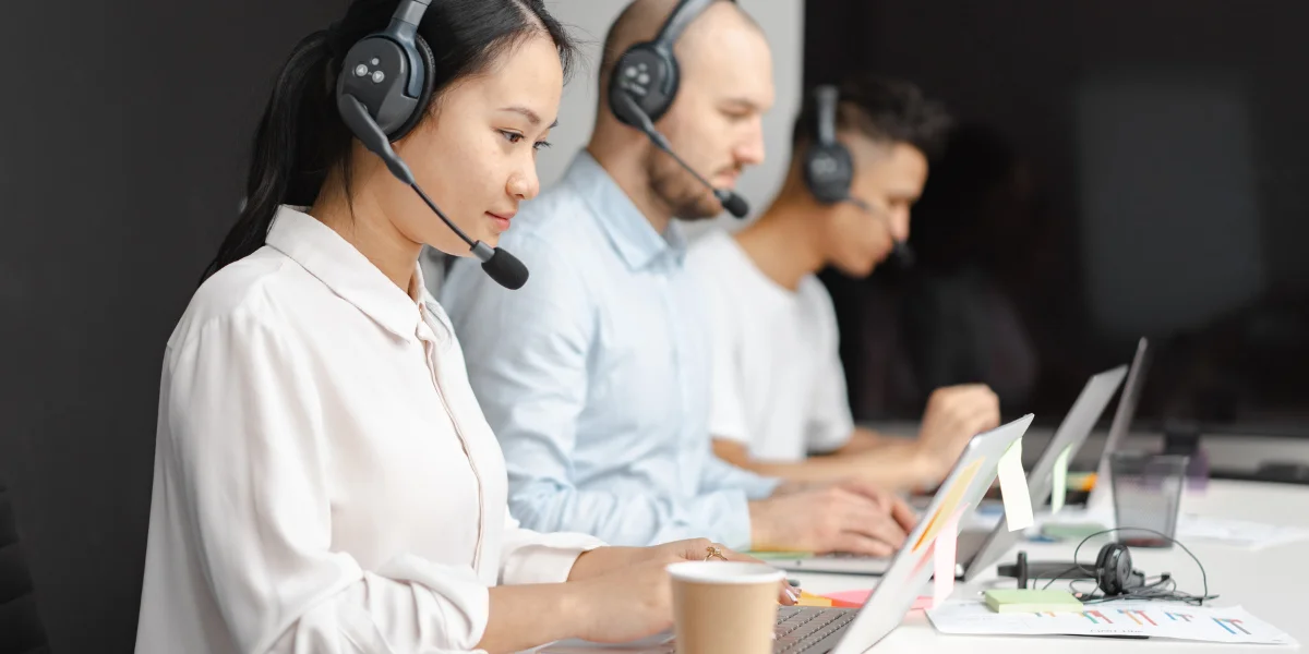 The employees are working in a Call Center Outsourcing company in India